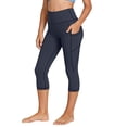 thumbnail image 2 of biudgviw Girls Capri Leggings with Pockets Casual High Waisted Athletic Yoga Pants Breathable Soft Dance Running Tights for Kids, 2 of 7