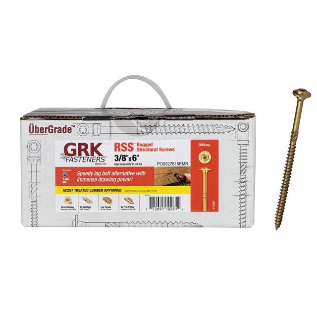 Tornillos GRK 10281 3/8 x 6 RSS™ RUGED STRUCTURAL 300 unidades