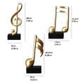 thumbnail image 6 of mdesiwst Music Note Sculpture Gold Resin Musical Symbol Figurine Modern Tabletop Decoration for Piano Room Home Office Table Centerpiece, 6 of 8