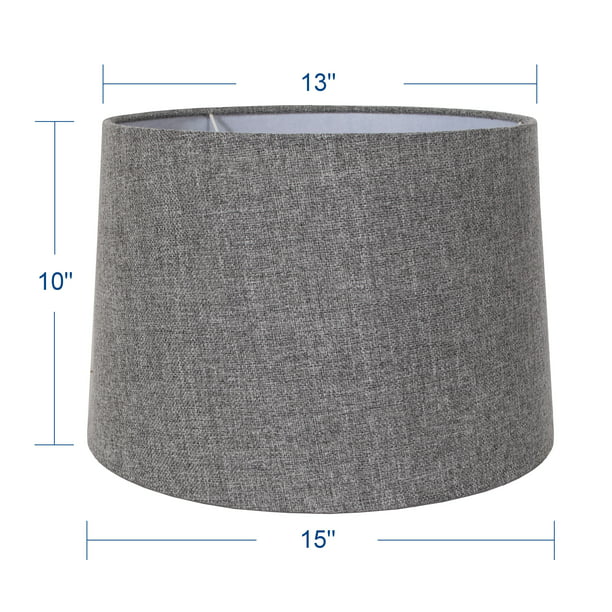 Grey Textured Hardback Drum Lamp Shade, What Is A Drum Style Lamp Shade
