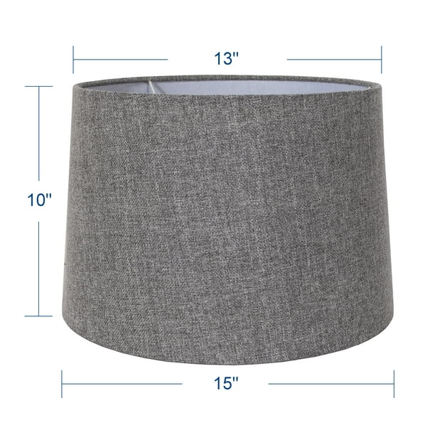 Better Homes Gardens 15 Grey Textured Hardback Drum Lamp Shade Com Grey Textured Hardback Drum Lamp Shade, What Is A Drum Style Lamp Shade