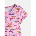 thumbnail image 2 of Wonder Nation Girl’s Play Dress with Short Sleeves, Sizes XS-XXL, 2 of 3