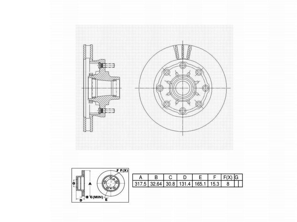 Winstop Brake Rotor and Hub Assembly, Front WS234555, Dodge Ram 2500 1999-1994