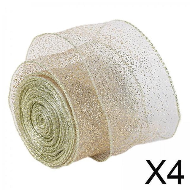 4 Cintas Navideñas De Raso Para Proyectos De Manualidades, Decoración De Coronas, Envoltura De Regalos, Estilo B