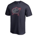thumbnail image 2 of Men's Navy Columbus Blue Jackets Static Logo T-Shirt, 2 of 3