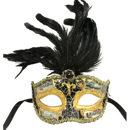 MASQUERADE MASK - Feathered Party Masks - VENETIAN