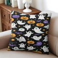 thumbnail image 3 of Trick or Treat Throw Pillow Covers 20x20 Inch Set of 2 Happy Halloween Pillow Cases Throw Cushion Cover Cushion Cases for Living Room Decor, 3 of 6