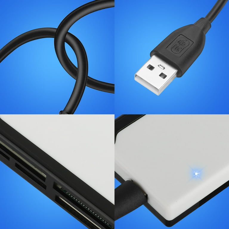 3.0 Multi-Card Reader, 6-in-1 USB 3.0 Hub with 3 High-Speed Ports