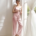 thumbnail image 3 of Gibobby camisón de talla grande Pijamas de mujer Lencería Lencería de satén Sexy Camisón Slips Conjuntos de dormir Sexy Slips Ropa de dormir Conjuntos de camisón (Rosa, L), 3 of 5