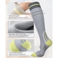 thumbnail image 5 of Lanola 2 Pairs Thick Cotton Compression Socks for Women 15-20mmHg Cute Knee High Socks Support for Running, Travel, Nurse, Pregnancy（Beige/Light Grey）, 5 of 6