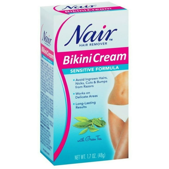 Nair Hair Remover Bikini Cream with Green Tea Sensitive Formula 1.70 oz