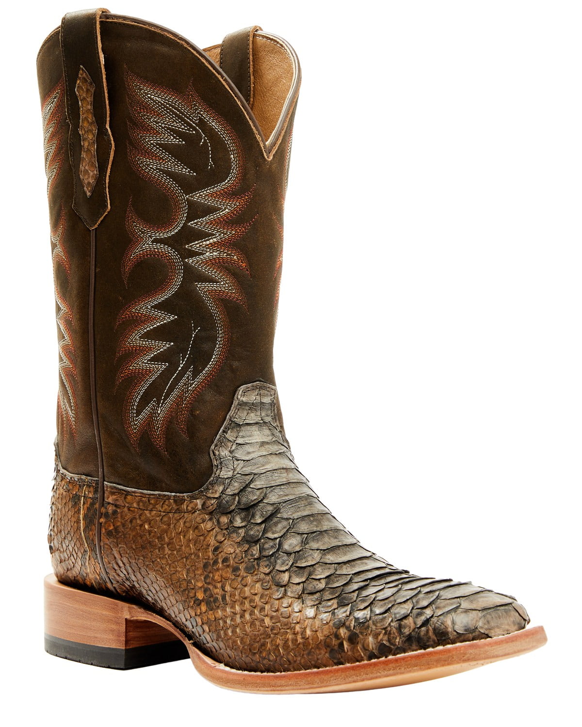 Bottes Tony Lama Outpost Pour Homme, Cuir Brun, Bout Rond, Largeur Large (E), Modèle Santiague