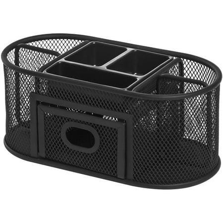 Lorell Mesh Steel Multipurpose Desktop Organizer Black Com Lorell Mesh Steel Multipurpose Desktop Organizer Black