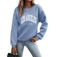 thumbnail image 2 of Tosmy Womens Sweatshirt Ladies Graphic Print Crew Neck Sweatshirts Pullover Tops Casual Long Sleeve Workout Shirts Loose 2024 Fall Clothes, 2 of 4