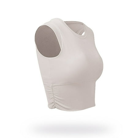 

Elaydool Ladies Yoga Running Fitness Dance Outer Wear Shockproof Gathering Bra