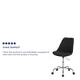 thumbnail image 5 of Flash Furniture Aurora Series Mid-Back Black Fabric Task Office Chair with Pneumatic Lift and Chrome Base, 5 of 13