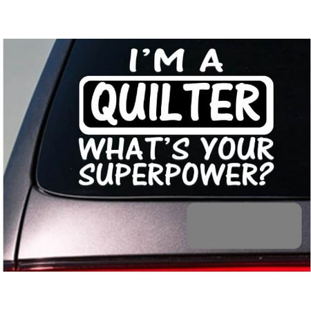 I'm a quilter sticker decal *E172* quilt quilting needle stand