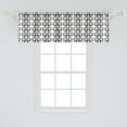 thumbnail image 2 of Ambesonne Abstract Window Valance, Forms of Concentric Circles in Monochrome Style on a Plain Background, Curtain Valance for Kitchen Bedroom Decor with Rod Pocket, 54" X 18", Charcoal Grey and White, 2 of 3
