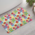 thumbnail image 2 of Pioneer Flower Floral Print Pattern Bathroom Rugs Mat, Non Slip Microfiber Bathroom Rug with Rubber Backing, Soft Mats for Bathroom Floor Tub Shower, 17"x27", 2 of 5