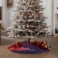 thumbnail image 4 of Xecao Colorful Abstract Wave Motion Pattern Christmas Tree Skirt Round Xmas Tree Mat Base Cover for Holiday Home Decorations-30", 4 of 6