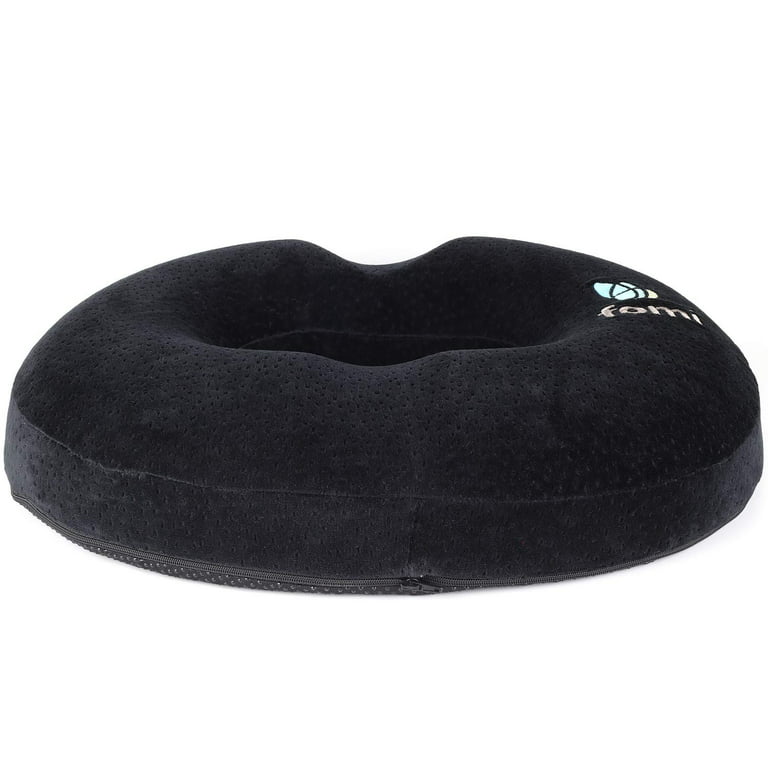 FOMI Extra Thick Donut Memory Foam Seat Cushion Care, 18 x 16 x 3.5
