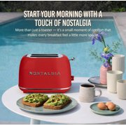 Nostalgia Classic Retro 2-Slice Toaster, Red