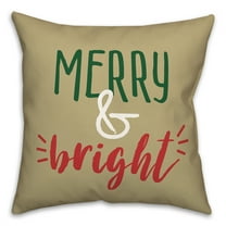 Creative Products Merry and Bright 16 x 16 Spun Poly Pillow