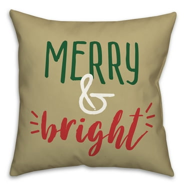 Creative Products Merry and Bright 16 x 16 Spun Poly Pillow