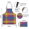 thumbnail image 3 of Multi Color Plaid Checkered Pattern Apron-Garden Aprons for Women with Pockets-Cotton Linen Waterproof Kitchen Cooking Gardening Aprons Adjustable for Kitchen,Cooking,BBQ and Salon 33x27 Inch, 3 of 7