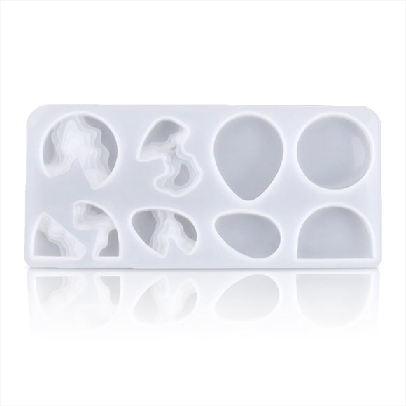 maskred Resin Coastline Pendant Mold Flexible Tear-resistant DIY Molds Hanging Jewelry Mould Self-relaxing Manual Craft Gagets Large Circle 3Set