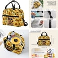 thumbnail image 5 of Garronmavis Kids Backpack Set, 4-Piece Set Includes Backpack, Lunch Bag, Pencil Case, Water Bottle Holder, for Girls Daily School Use, Adjustable Shoulder Straps 17inch School Bag Sunflower Capybara, 5 of 6