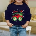 thumbnail image 2 of Fiaer Boys Girls Christmas Sweatshirt Toddler Kids Xmas Sweater Style Santa Shirt Tops Clothes Navy 160, 2 of 4