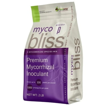 Myco Bliss Organic Mycorrhizal Fungi (5 Endo Mycorrhizae Species Mix) for Plants (Powder, 2 lb)