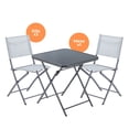 thumbnail image 1 of Naterial Set de Comedor: Mesa + 2 Sillas Plegables de Acero Apta para Exterior, Modelo Emys, 1 of 5