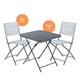 thumbnail image 1 of Naterial Set de Comedor: Mesa + 2 Sillas Plegables de Acero Apta para Exterior, Modelo Emys, 1 of 5
