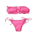 thumbnail image 1 of Women Swimwear Sets Strap-Free Backless Bra Triangle Panties, 1 of 4