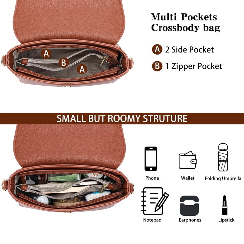 FALAN MULE Small Crossbody Bags for Women PU Leather Purses Trendy Shoulder Handbags