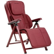 Massage Chair Shiatsu Kneading Folding Portable Adjustable Seat Vibration Home Office Back Massager With Heat Function,Red