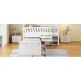 thumbnail image 6 of L-shaped Space-Saving Twin Loft and Twin Platform Bed with 7 Drawers and Full Guardrails(WHITE), 6 of 9