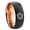 Black And Rose Gold, variant on Supernatural Beveled Edge Gray And Black Tungsten Men Ring 10MM