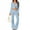 Blue, variant on Women’s Two Piece Outfits Set Long Sleeve Zip Up Cropped Hoodie and Bootcut Pants Set Loungewear
