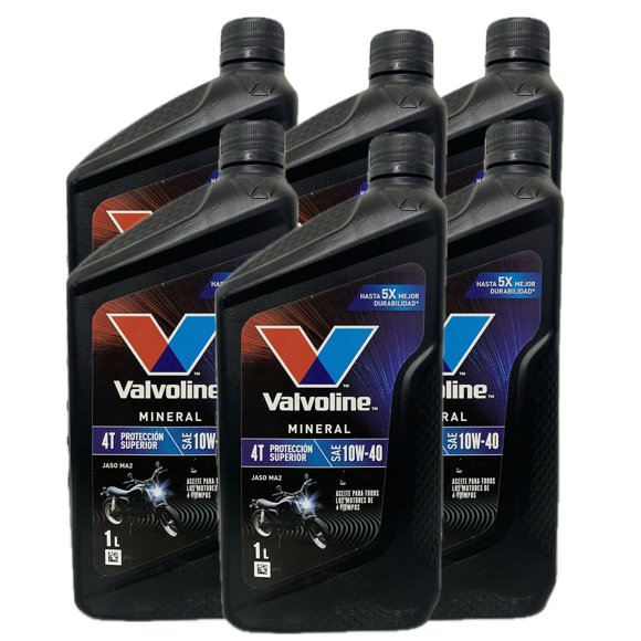 Aceite para Motocicleta Valvoline 10W40 4 Tech 6 Litros