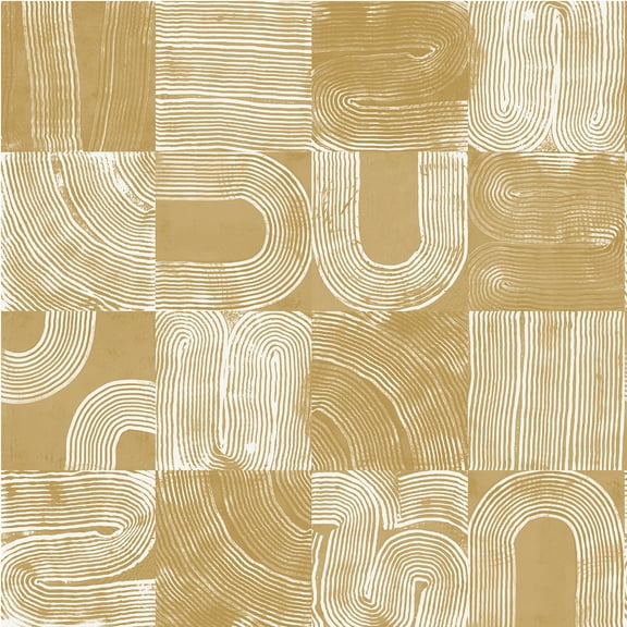 NuWallpaper Yellow Vaughn Geometric Peel & Stick Wallpaper