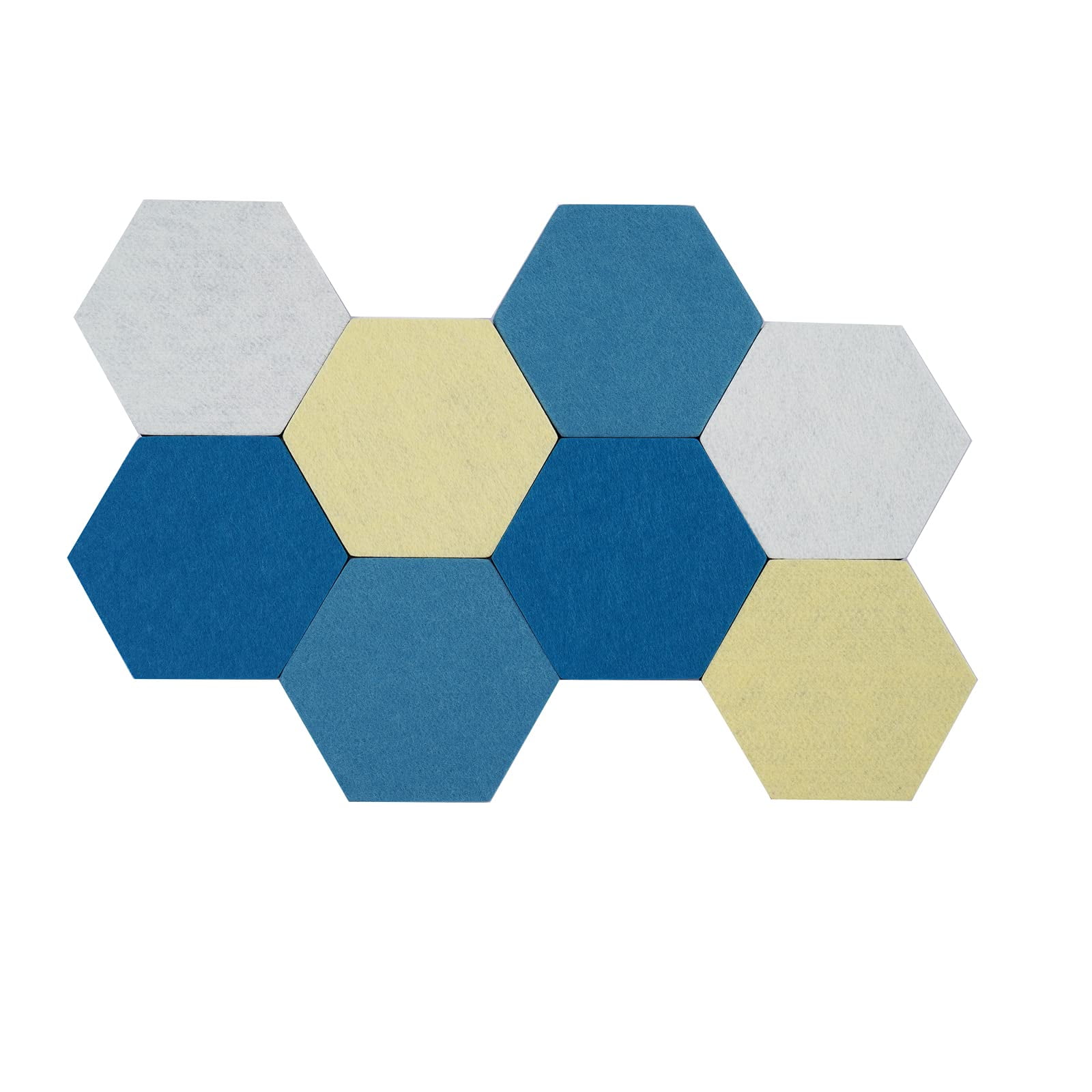 8Pcs Hexagon Felt Cork Board Tiles Self Adhesive Bulletin Board, Pin
