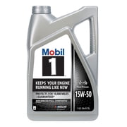 (5 pack) Mobil 1 Advanced Full Synthetic Motor Oil 15W-50, 5 Quart