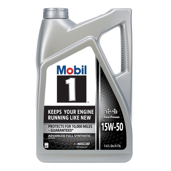 (12 Pack) Mobil 1 Advanced Full Synthetic Motor Oil 15W-50, 5 Quart