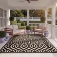 thumbnail image 4 of Safavieh Courtyard Amelia Geometric Indoor/Outdoor Area Rug, Black/Beige, 6'7" x 9'6", 4 of 16