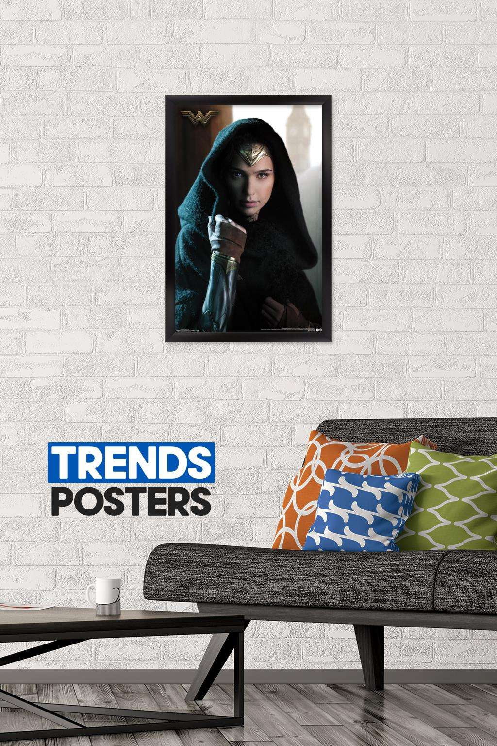 DC Comics Movie - Wonder Woman - Cloak Wall Poster, 14.725" x 22.375", Framed