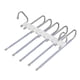 thumbnail image 4 of Plegable Multifuncional Pantalones Rack Armario Acero inoxidable Ajustable Ahorro de espacio Colgador plegable para armario Cinturón Balcón Bufanda violeta claro Sunnimix Percha para pantalones, 4 of 8