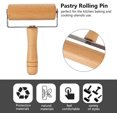 thumbnail image 2 of Small Rolling Pin T Shape Pastry Roller Wooden Non-Stick Pizza Roller Smoothing Polishing Dough Baker Roller Set Time-Saver Baking Tool for Home Kitchen Cooking(Style 3), 2 of 4